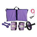 Kit Colchonete + Caneleira 2kg +halter 2kg + Corda + Roda 