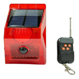 Alarma Solar O Usb Autonoma Control Remoto Sensor Infrarrojo Color Rojo
