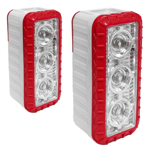 Set X2 Luz Emergencia Led Portatil Colgable Linterna