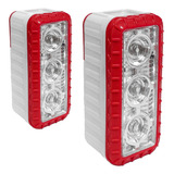 Set X2 Luz Emergencia Led Portatil Colgable Linterna