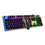 Kits Teclado Gamer Mecanico Alambrico Rgb Con Ratón Gamer 1