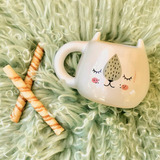 Taza Desayuno Cerámica Cat Gato Simón Acabajo Deco