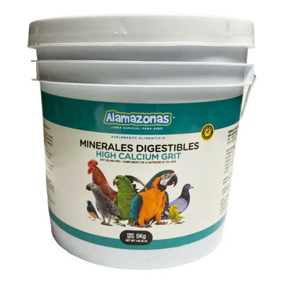 Minerales Digestibles Grit Calcio Alamazonas 5kg Agapornis | Envío gratis