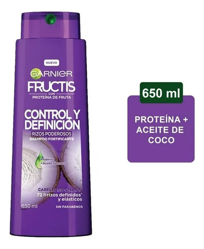 Shampoo Fructis Definición Rizos Poderosos 650 Ml