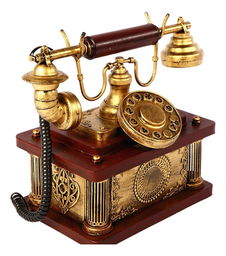 Telefone Modelo À Mão Decoração Europeu Retro Estátua