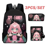 Mochila Familiar Anya Spy X, Juego De Estuche For Bolígrafos