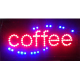 Cartel Led Luminoso Alto Brillo Abierto Kiosco Cafe 220v $