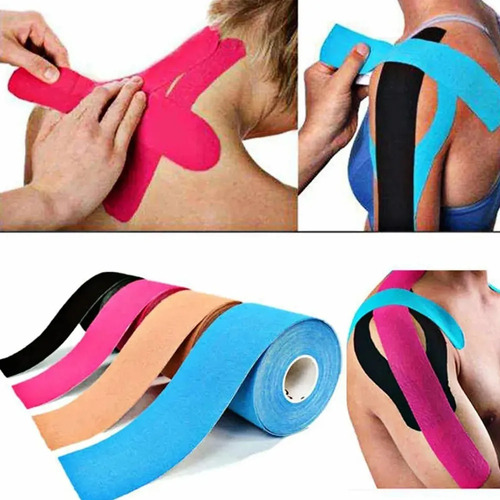 Fita Kinesio Bandagem Elastica Esportiva Muscular Fisioterap