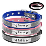 Collar Reflectante Personalizado Para Mascotas Con Grabado