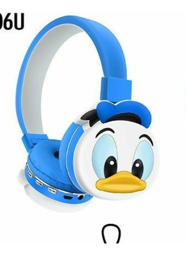Audífono Bluetooth Diadema Pato Donald Disney Niños Azul