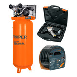 Combo Compresor De Aire, Con Banda, Vertical 240l 4hp, 220v