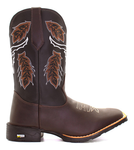 Bota Botina Texana Country Masculina Couro Rodeio Barretos