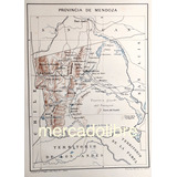 Antiguo Mapa 1884 Mendoza Carta Plano Provincia Ciudades