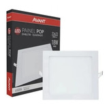 Kit 3 Painel Led 18w Embutir Quadrado 6500k Luz Branca Frio