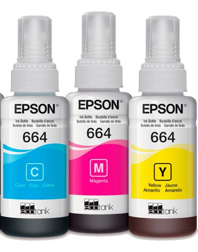 Kit Tintas Epson 664 Original (3 Colores)