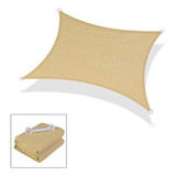 Toldo Vela Malla Para Sombra 95% Hdpe Rectangular 3x2 Beige