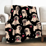 Manta De Perro Pug De Amor Regalos Mujeres Niñas Hombr...