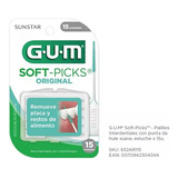 Gum Soft Picks Palillos Interdentales De Hule 15uds