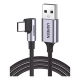 Cable Ugreen Usb A Usb C 90 Grados Carga Rapida Reforzado