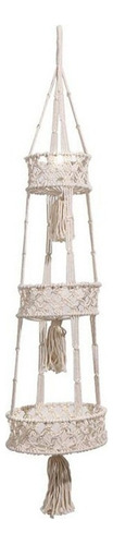 3 Tier Macrame Hanging Basket For Kitchen Rope Woven