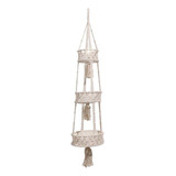 3 Tier Macrame Hanging Basket For Kitchen Rope Woven