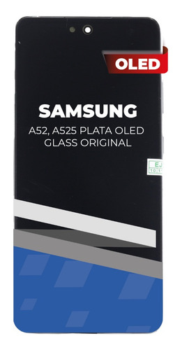 Lcd Para Samsung A52 Oled Con Marco Plata Con Glass