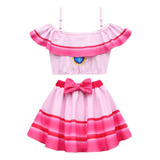 Traje De Baño Para Niñas Super Mario Princess Peach 2 Pi