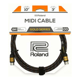 Cable Roland Serie Gold Midi Conectores Chapados En Oro Y