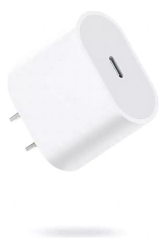 Cabezal Cubo Carga Rápida 20w Usb-c Para iPhone (pata Recta)