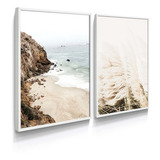 Quadro Para Sala Quarto Moderna Grande Praia Moldura