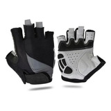 Guantes Ciclismo Gel Dedo Corto Negro Gym Gimnasio Rocabike