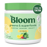 Suplemento En Polvo Bloom  Greens & Superfoods Carbohidratos Sabor Citrus En Pote De 164.4g