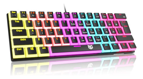 Teclado Mecanico Negro Bengoo 60% - Rainbow