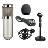 Microfono Condenser +  Anti Pop + Cable + Araña + Soporte