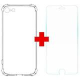 Pack Carcasa Transparente + Mica Vidrio iPhone 8