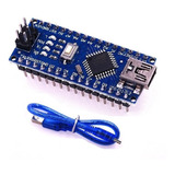 Tarjeta Nano V3 Atmega328 Soldada Compatible Arduino + Cable