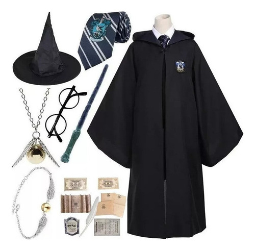 Última Versão Kit De Bata De Harry Potter Con 9 Accesorios Mágicos