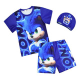 Conjunto De Maiô Infantil Sonic The Hedgehog