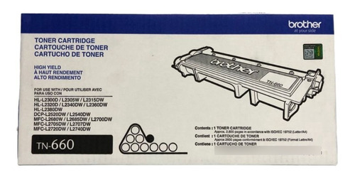 Toner Original Brother Tn-660 Negro Nuevo Facturado