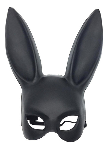 A@gift Shop Máscara Orejas Conejo Playboy Antifaz Carnaval Negro