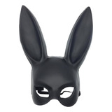 A@gift Shop Máscara Orejas Conejo Playboy Antifaz Carnaval Negro