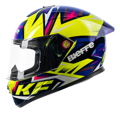 Capacete Masculino Feminino Bieffe B12 Kf Amarelo Aerofolio