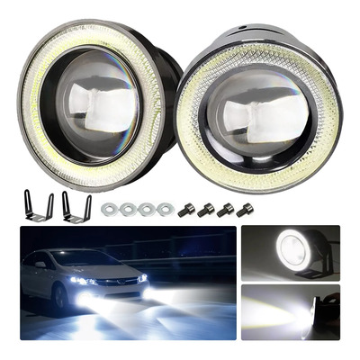 Un Par De Faros Antiniebla Led 3,5in Ojos De Ángel  | MercadoLibre