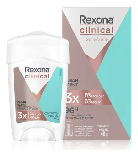 Rexona Clinical Mujer Desodorante Clean Scent 48gr