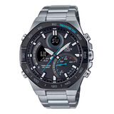 Brazalete Plateado Casio Ecb950db-1a Para Hombre, Bluetooth