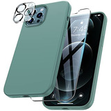 Funda Para iPhone 12 Pro Max Verde Silicon Liquido-02