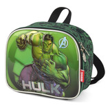 Lancheira Térmica Escolar Do Hulk By Luxcel Ref.39593 Cor Preto