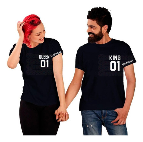 Pack Polera Parejas King Queen 01 Amor Y Familia Grafimax