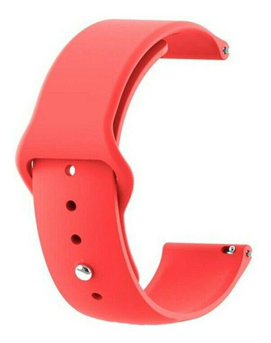 Pulseira 20mm Silicone Compatível Xiaomi Amazfit Bip A1608 Cor Vermelho Largura 20 Mm