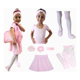 Kit Roupa De Ballet Infantil Completo Com Bolsa 